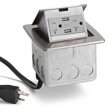 Lew Electric PUFP-CT-SS-20A-2USB-WC