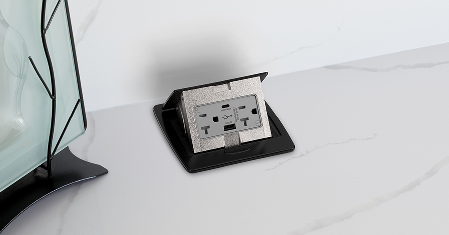 Lew Electric PUFP-CT-BK-AC-PB open on counter