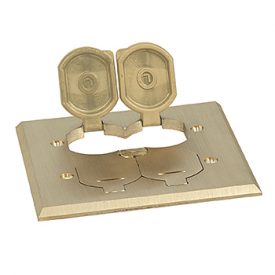 Details about   Lew Electric Swb-4-2p Floor Box & Brass Cover 2 Gang 